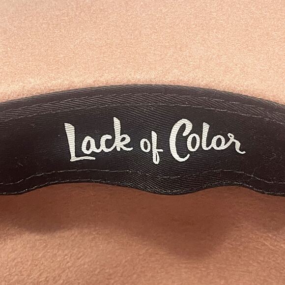 LACK OF COLOR The Fleur Wool Fedora Hat in Dusty Mauve Size 55cm/S - Picture 12 of 13